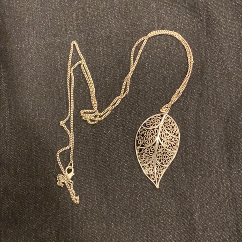 Silver Leaf Necklace